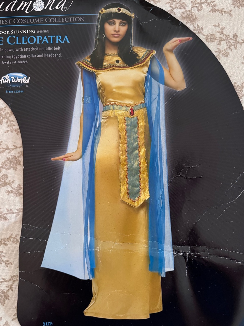 Diamond Supply Co. Gold and Blue Egyptian Cleopatra Costume for Women